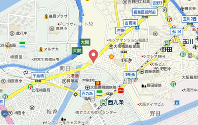 【地図】 | エストゥルースプラス大阪福島