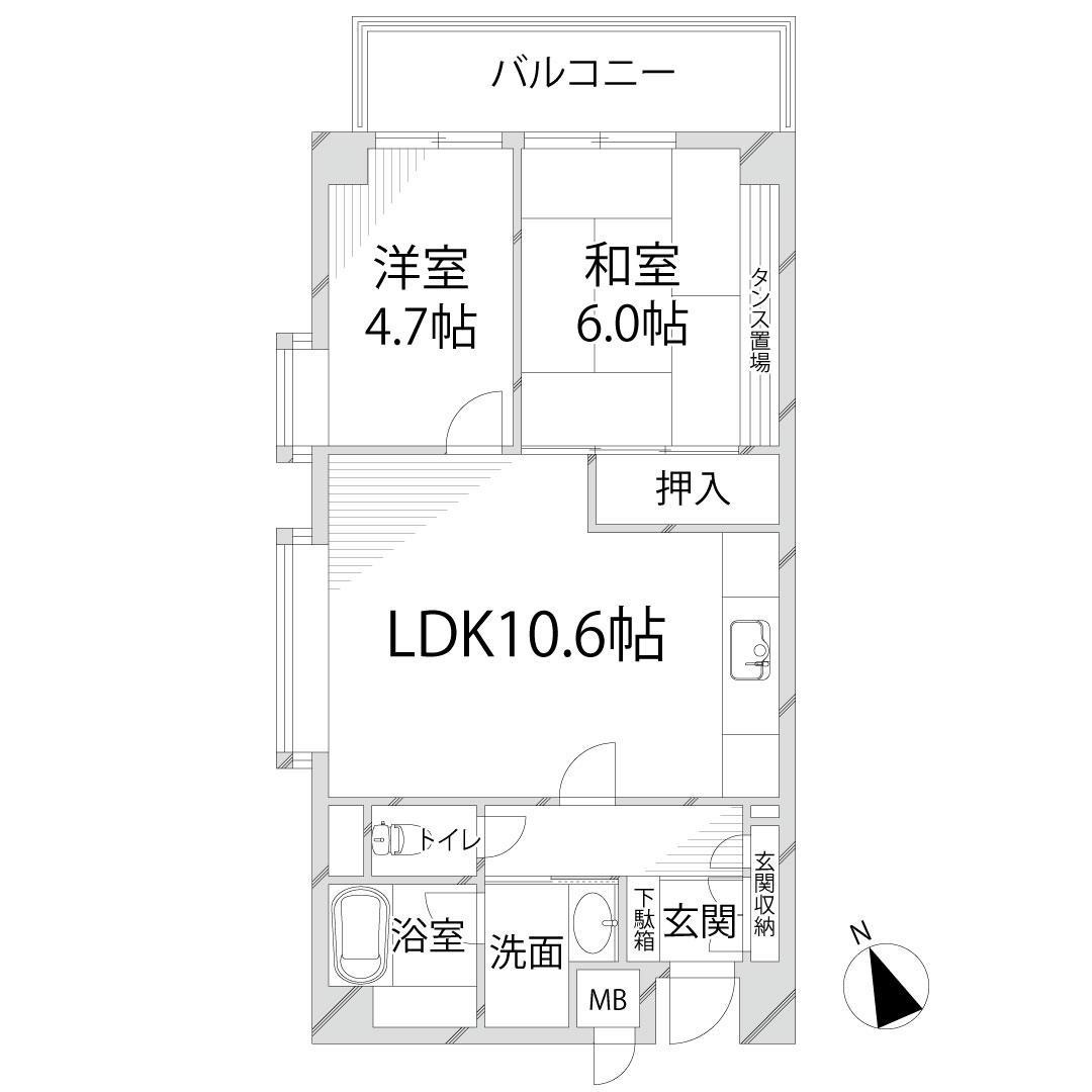 キャッスルコート辻井の間取り
