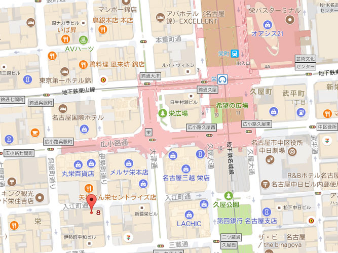 名古屋平和ビルの地図