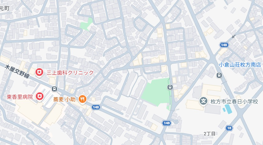 ■枚方市高田　新築一戸建ての地図