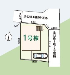 川越市下広谷新築戸建の区画図