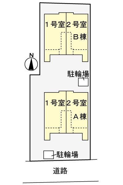 パークハイム敷島Ａの区画図