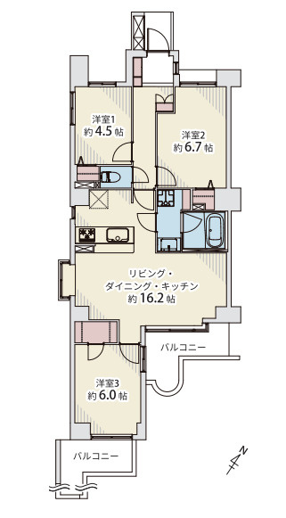 ライオンズガーデン東大宮弐番館の間取り
