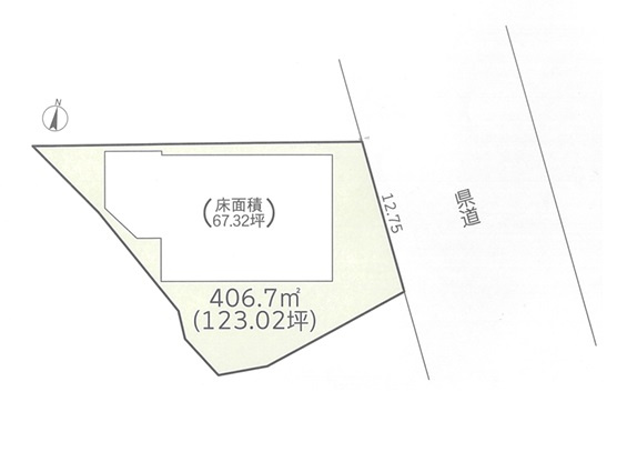 ■茅ヶ崎市矢畑　売工場の区画図|配置図◇