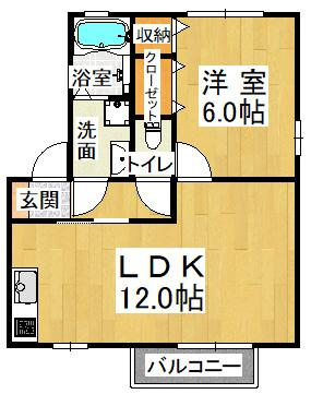 リビングタウン魚住　B棟の間取り
