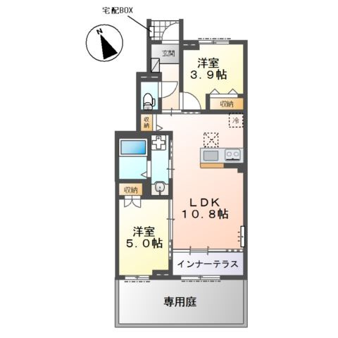 幸田町大字菱池　賃貸アパート新築工事の間取り