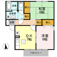 【間取り】 | ヴェーデル II | お部屋の間取りです