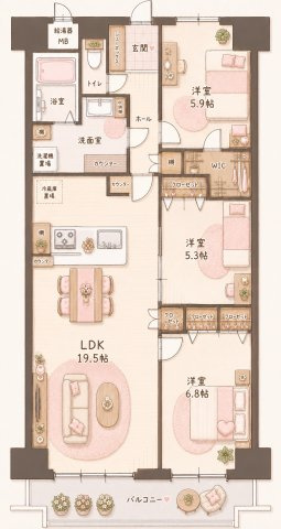 朝日プラザ香里菊ケ丘の間取り|間取り図はいかがですか？ご希望を叶える間取りですか？リビングの広さは？水回りの位置は？カウンターキッチン？など色々な情報が集約されています。弊社ではリフォームなどのご相談も承っております。