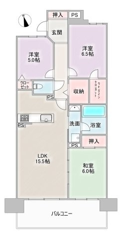 ライオンズマンション矢田川橋緑地ウエストの間取り
