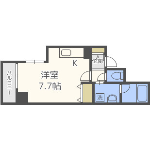 大阪市中央区瓦町４丁目の賃貸マンションの間取り