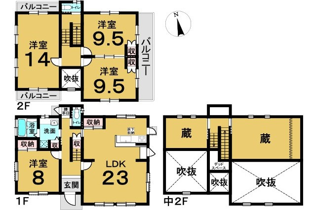 中古戸建　東つつじヶ丘曙台4丁目の間取り