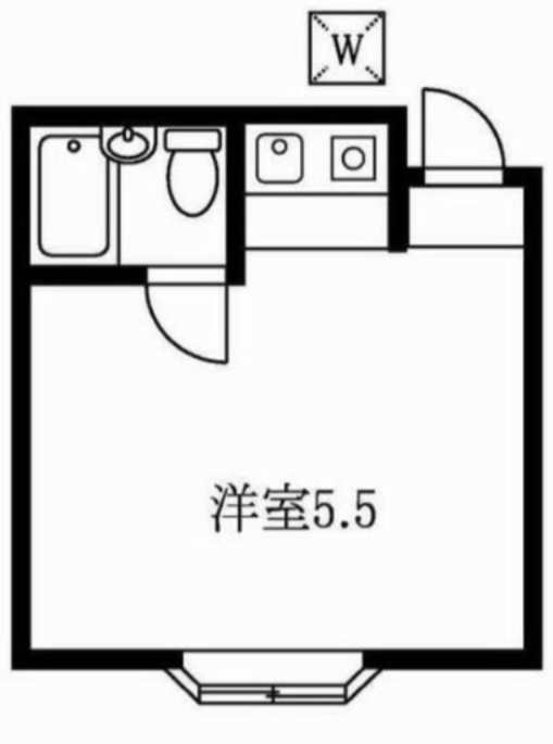 横浜市神奈川区白楽のアパートの間取り