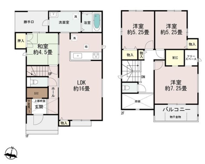 八重瀬町屋宜原（限定1棟）の間取り|A号棟　