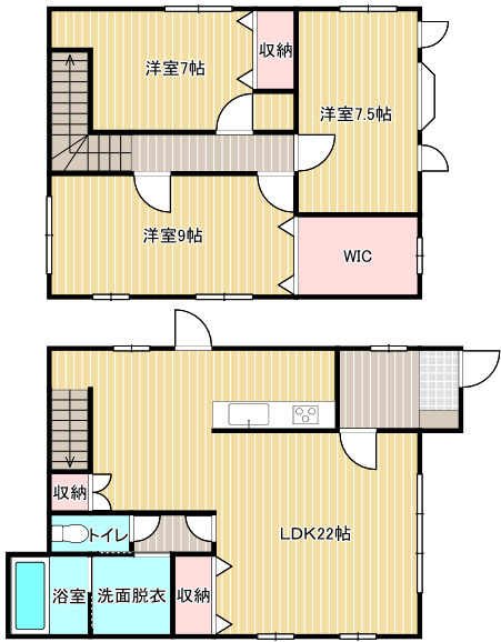 笠岡市入江売家の間取り
