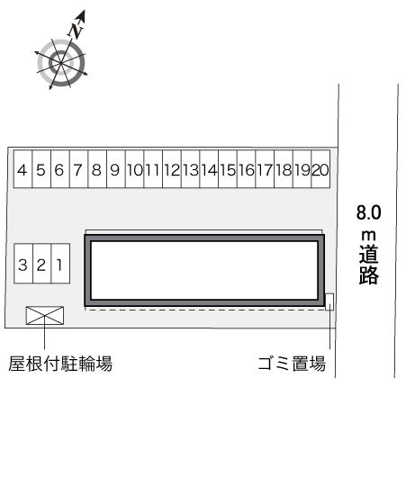 レオパレス知手タウニーの区画図