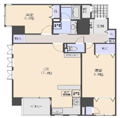 【間取り】 | ラ・クラッセ札幌ステーション | 2LDK・2沿線利用可・オートロック付き・宅配ボックス有り・ハウスクリーニング済み