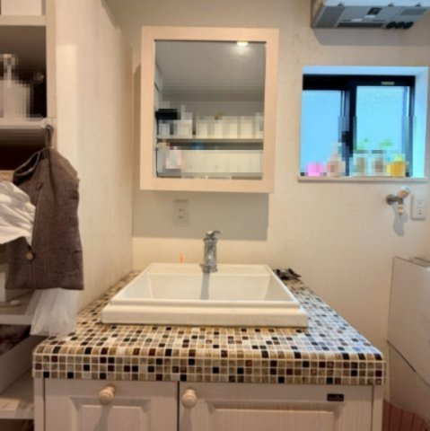 ☆選べる家具プレゼント☆中村5丁目　中古戸建の洗面所|オシャレな洗面台です