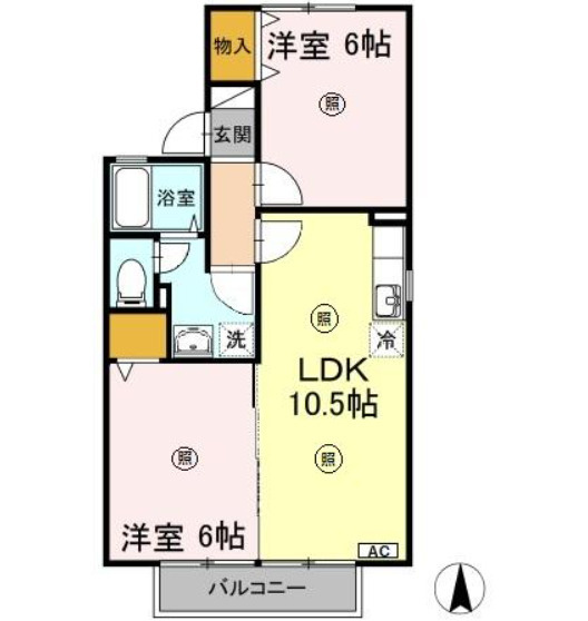セジュールたさきA・Bの間取り