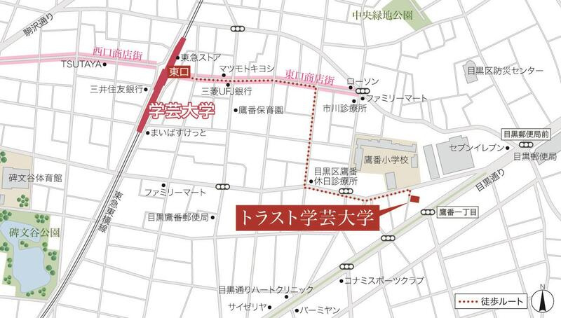 トラスト学芸大学 の地図