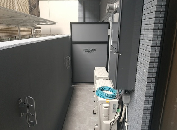 吹田市豊津町の賃貸マンションのバルコニー