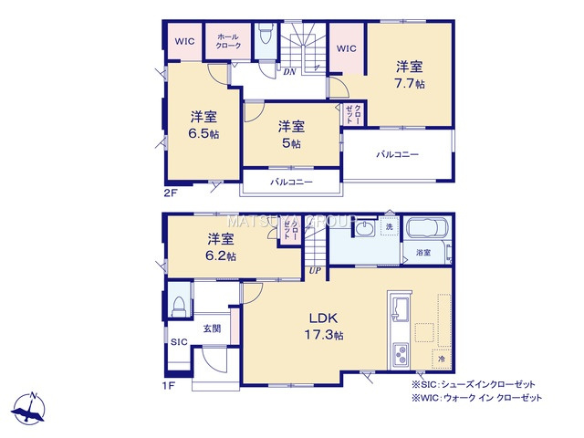 岡崎市中島町1期　1号棟の間取り