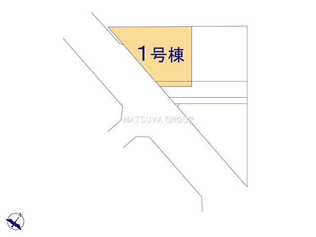岡崎市中島町1期　1号棟の区画図