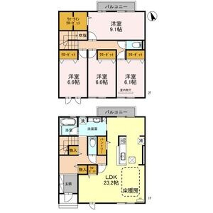 六麓荘ヒルズE棟の間取り