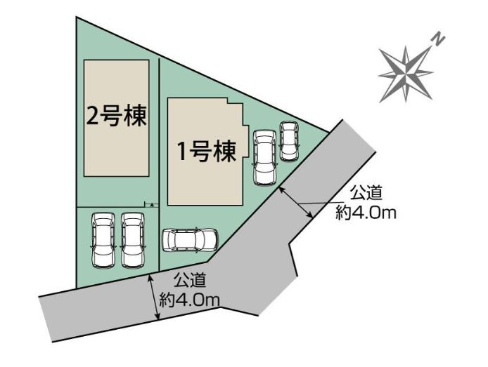 平塚市公所新築戸建て　2号棟の区画図|区画図「平塚市公所新築戸建て」