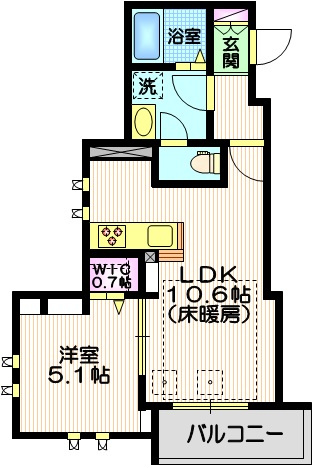 仮称　台村町メゾンの間取り