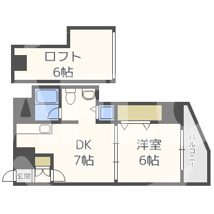 T's SQUARE天神橋の間取り|T's SQUARE天神橋　開放感ある間取り