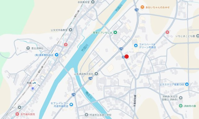 丹波市市島町上田の売地の地図