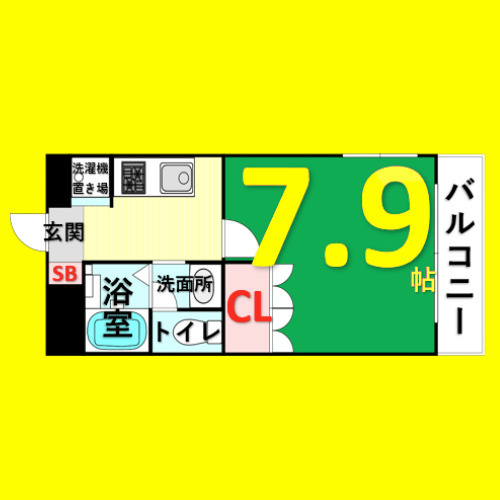 グランドール　Ⅲ　名古屋市賃貸　仲介手数料無料の間取り