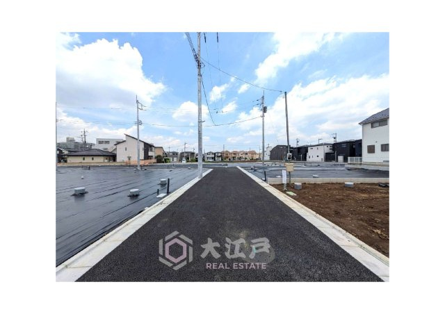 練馬区大泉町１丁目全２５区画１期土地分譲の前面道路含む現地写真
