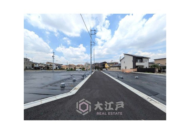 練馬区大泉町１丁目全２５区画１期土地分譲の前面道路含む現地写真