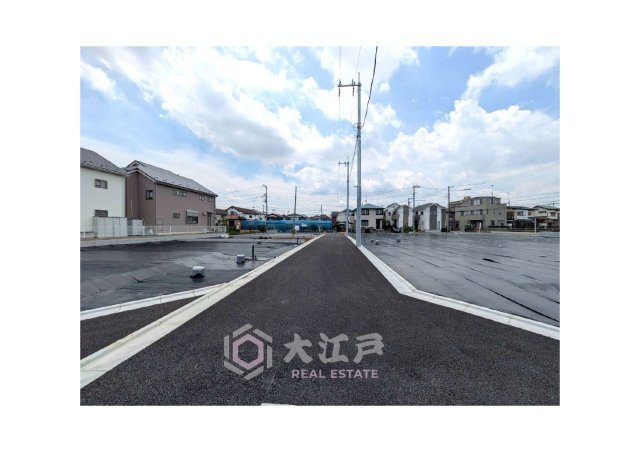 練馬区大泉町１丁目全２５区画１期土地分譲の前面道路含む現地写真