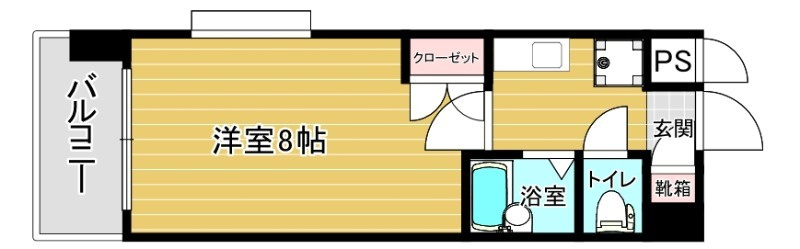 福岡市博多区吉塚２丁目の賃貸マンションの間取り