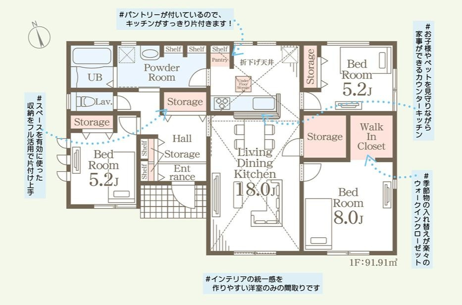 第3石岡市山崎　新築戸建の間取り