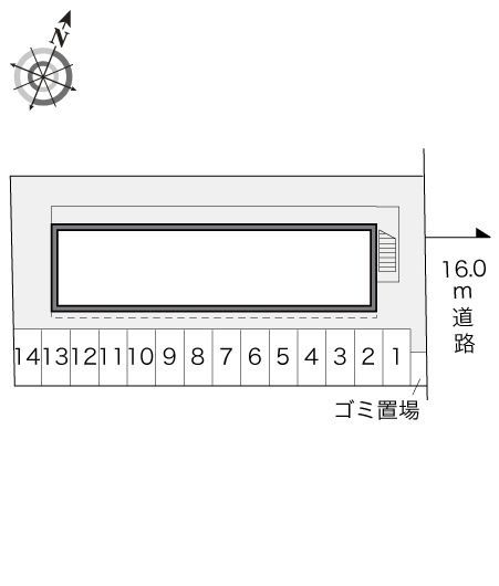 レオパレスデューネの区画図