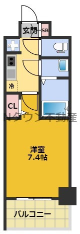 【間取り】 | プレサンス今池駅前フェルディノ | 間取りです。