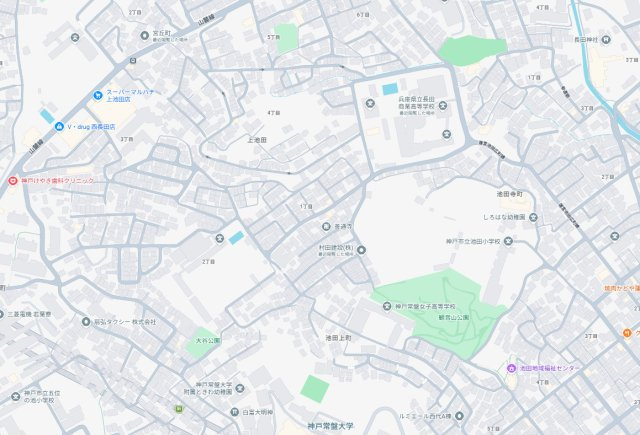 神戸市長田区上池田　未入居の地図