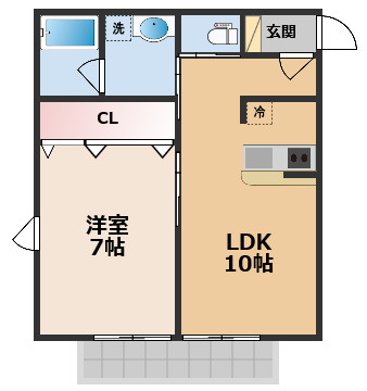 【間取り】 | CAオレンジフィール | ゆったりした間取りです