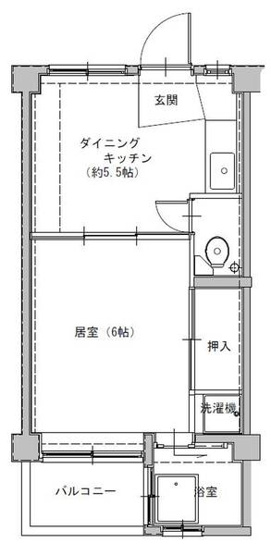 【間取り】 | ビレッジハウス葛ノ葉8号棟