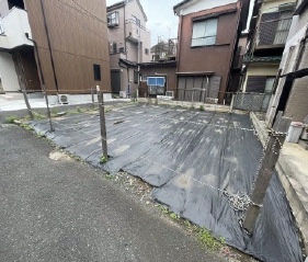 敷地面積22.46坪　売地　ふじみ野市福岡武蔵野の前面道路含む現地写真|南東側約4.0ｍ位置指定道路！接道幅も広くお車の出し入れ等もラクラクです♪
