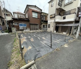 敷地面積22.46坪　売地　ふじみ野市福岡武蔵野の前面道路含む現地写真|整形地！南東側道路(隣地通路ありで角地感覚）