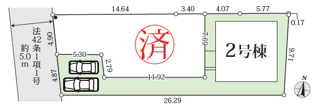 厚木市戸室6期の区画図