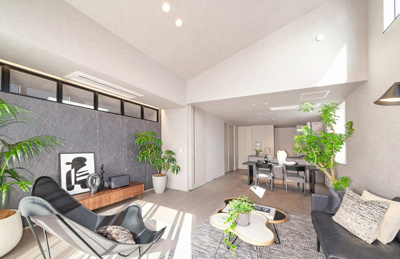 【居間・リビング】 | 豊島区目白4丁目　新築戸建　A号棟 22800万円