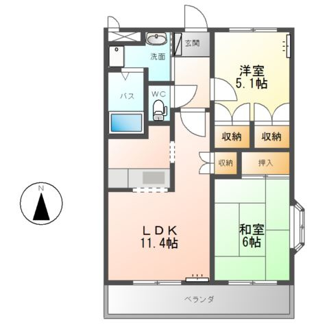 エスポア２３２の間取り