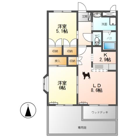 エスポア２３２の間取り