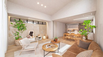 【居間・リビング】 | 豊島区目白4丁目　新築戸建　B号棟 22500万円