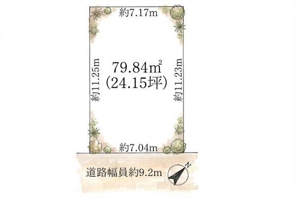 野洲市北野１丁目　売土地の土地図